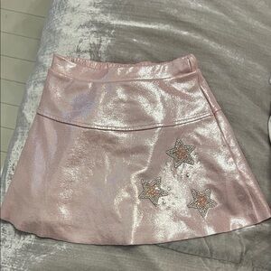 Imoga Shiny Pink Skirt with Star Accents